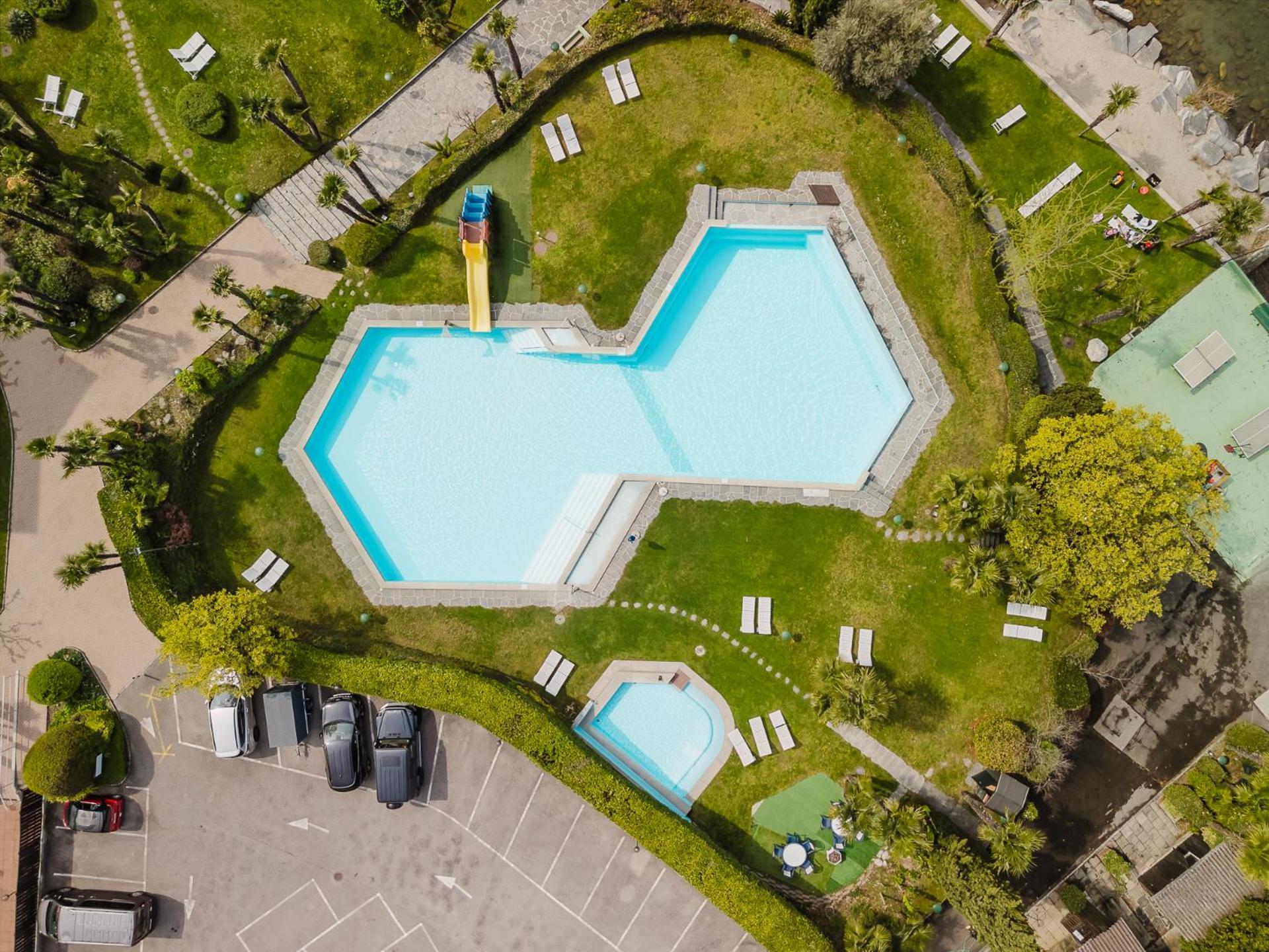 Luganersee, Pool, Strand, Parkplatz, Suite 204 Bissone Exterior photo